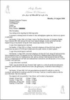 Page 1 of my letter to solicitor