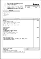 Invoice for actual work done