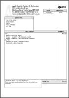 Quote for work to be done